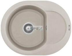 Elleci ELLECI- Mosogatótálca Easy round 600 60x47 Granitek 1 m. +cseppt. G39 Bianco soft (LGYR6039) - webmuszaki