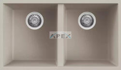 Elleci ELLECI- Mosogatótálca Quadra 350 UM alápíthető 76x43, 5 Granitek 2m. Bianco soft G39 (LGQ35039BSO)