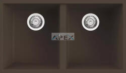 Elleci ELLECI- Mosogatótálca Quadra 350 UM alápíthető 76x43, 5 Granitek 2m. Espresso G78 (LGQ35078BSO)