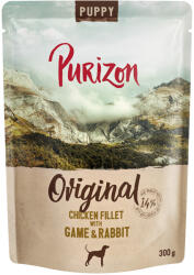 Purizon 6x300g Purizon Puppy nedves kutyatáp - Csirkefilé, vad & nyúl
