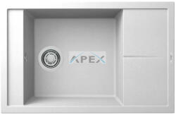 Elleci - Mosogatótálca Unico 305 78x50 Granitek egymedence + csepptálca G68 Bianco (LGU30568) - webmuszaki