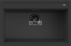 Elleci ELLECI- Mosogatótálca Best 130 Workstation 79x51 Granitek G40 Nero fekete kiegészítőkkel (LGB13040BKM)