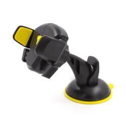 Cridem Mobiltelefon tartó tapadókoronggal, szélessége 65-90mm, Fekete/Sárga (56S270)