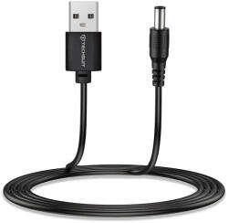 Techsuit - Töltőadapter CableNest (AC21) - USB-ről DC-re, 7x DC hordós csatlakozó adapterrel (kerek csatlakozó), Type-C, Mini-USB, Micro-USB - Fekete