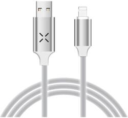  Lightning adat-és töltőkábel DC10, Lightning/USB csatlakozó, hangra bekapcsoló villogó fénnyel, 2A gyors töltés, 1 méter, fehér (DC101M)