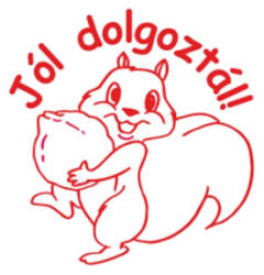 COLOP Bélyegző, motivációs, Jól dolgoztál! , 'N43-kék', piros (IC18034304) (IC18034304)