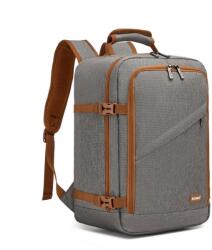 KONO kézipoggyász hátizsák repülőre - 15, 6″ laptophoz - szürke-barna (BPK2531)