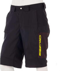  Kerékpáros rövidnadrág Crussis S fekete/sárga fluo