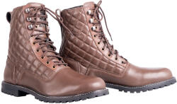  Női motoros csizma W-TEC Leocia Brown sarok- és orrvédelem, csúszásgátló talp, fűzős rögzítés barna 38