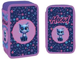 S-Cool Penar cu rechizite S. Cool - Meow, 3 fermoare, 38 piese (SC2922) Penar