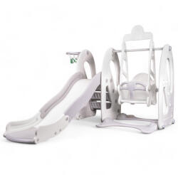  Gyerek csúszda hintával és kosárpalánkkal inSPORTline Nebelino szürke