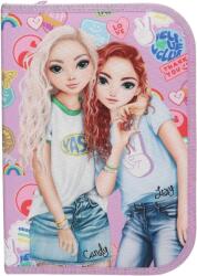 Depesche Penar cu rechizite Depesche TopModel Girl Power - Candy And Lexy, 1 fermoar și 2 aripi (413284) Penar