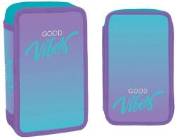 S-Cool Penar cu rechizite S. Cool - Good Vibes, 2 fermoare, 29 piese (SC2915) Penar