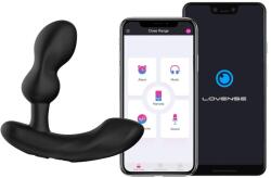 Lovense Stimulator Prostata Lovense Edge 2, Bluetooth Control, Free App, Silicon, Negru Vibrator