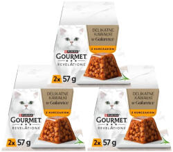 Gourmet GOURMET Revelations Finom darabok zselében csirkével 3x(2x57g)
