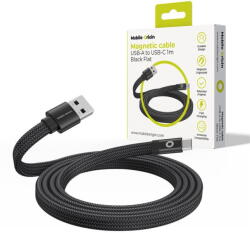 Mobile Origin Magnetic Flat Patented Original Cable USB-A to USB-C 1m, black (MCF-USBA-1M-BLK)