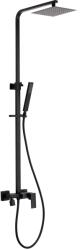 INVENA Paros kád és zuhany szett fal trópusi zuhany opcióval fekete AU-33-B04 (AU33B04)