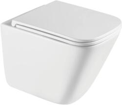 INVENA Patras wc csésze lassú záródású ülőkével függesztett perem nélkül mély öblítéssel fehér CE-97-001 (CE97001)