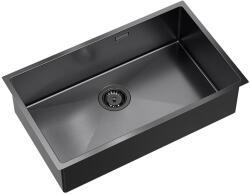 Quadron Anthony acél mosogató szifonnal 74x44 cm grafit MF7444PVDBST1 (MF7444PVDBST1)