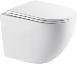 INVENA Astri wc csésze lassú záródású ülőkével függesztett dilettációs szivacs nélkül mély öblítéssel fehér CE-87-001 (CE87001)