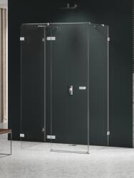 NEW TRENDY Avexa Nickel Brushed zuhanykabin 110x90 cm négyszögletes nikkel csiszolt/átlátszó üveg EXK-8574 (EXK8574)