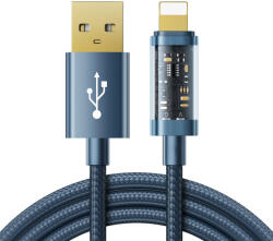 JOYROOM Cablu pentru incarcare si transfer de date Joyroom S-UL012A12, USB/Lightning, 2.4A, 20W, 1.2m, Albastru (6941237196446)