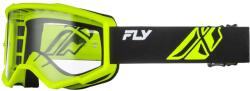 FLY Racing Focus motokrossz szemüveg fekete-fluo zöld, átlátszó plexivel