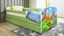 Kocot Kids Pat pentru copii cu barieră Ourbaby - Safari