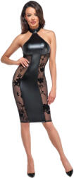 Noir - rochie cu guler lucios (negru) - L