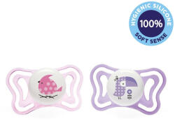 CHICCO Physio Light szilikon cumi lány - madárka/tukan 2 db, 2-6 m+ - vitalcafe