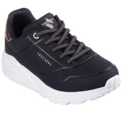 Skechers Uno Lite Metallic Mode lányka - női fűzős sneaker cipő 310384L-BLK