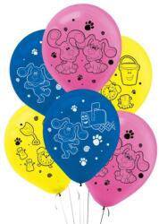  Azúrkék nyomok Fun léggömb, lufi 6 db-os 11 inch (27, 5 cm) (DPA9913275)