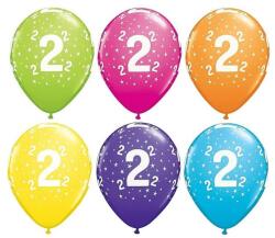  Happy Birthday 2 Tropical Mix léggömb, lufi 6 db-os 11 inch (28cm) (MLG178235)