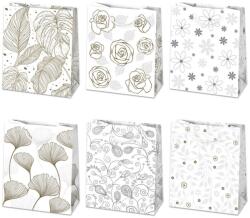  Mintás White papír ajándéktasak, ajándékzacskó 19x23x10, 5 cm (PKK764195)