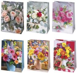  Virág Bouquet papír ajándéktasak, ajándékzacskó 23x32x11 cm (PKK767318)