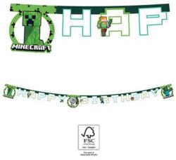  Minecraft Green Happy Birthday felirat FSC 2 m (PNN95445)