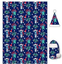  Disney Lilo és Stitch, A csillagkutya Holiday karácsonyi flanel takaró és sapka szett (AYM076981) - sandori