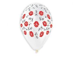 Csók Red léggömb, lufi 5 db-os 13 inch (33cm) (MLG340600) - sandori