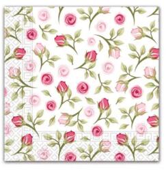  Rózsás Romantic Roses szalvéta 20 db-os 33x33 cm (PNN85841)