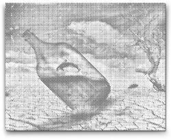  PontPöttyöző - Bálna üvegben Méret: 40x50cm, Keretezés: Kartonlemezen, Szín: Kék