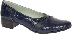 MV Ciucaleti Pantofi dama comozi casual din piele naturala bleumarin croco P18LBLCR, marimea 37