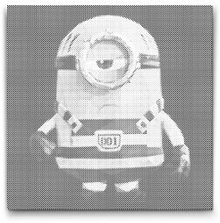  PontPöttyöző - Minion - Fogoly 001 Méret: 50x50cm, Keretezés: Műanyagtáblával, Szín: Fekete