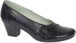 MV Ciucaleti Pantofi dama casual din piele naturala negru croco P33CRN, marimea 39