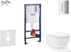 GROHE Rapid SL falra szerelhető WC szett, Kielle Oudee Vortex WC soft close ülőkével, Skate Cosmopolitan króm nyomólappal SANI11BA3109 (SANI11BA3109)