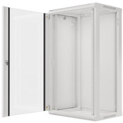 Lanberg 19" fali rack szekrény 22U/600X450 lapraszerelt, szürke V2 (WF01-6422-10S) - bbmarket