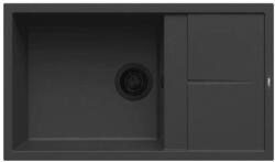Elleci - Mosogatótálca Unico 410 G40 Nero fekete kiegészítőkkel (LGU41040BKM) - muszakinet