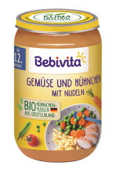 Bebivita Био Пюре Зеленчуци, спагети и пилешко месо 250 гр. - 12+ месеца