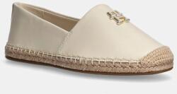 Tommy Hilfiger bőr espadrilles TH LOGO LEATHER ESPADRILLE bézs, FW0FW08540 - bézs Női 41