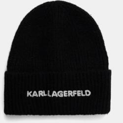 Karl Lagerfeld sapka gyapjú keverékből - fekete Univerzális méret - answear - 21 990 Ft