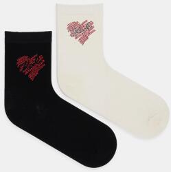 Karl Lagerfeld zokni 2 pár fekete, női, A1W47104 - fekete Univerzális méret